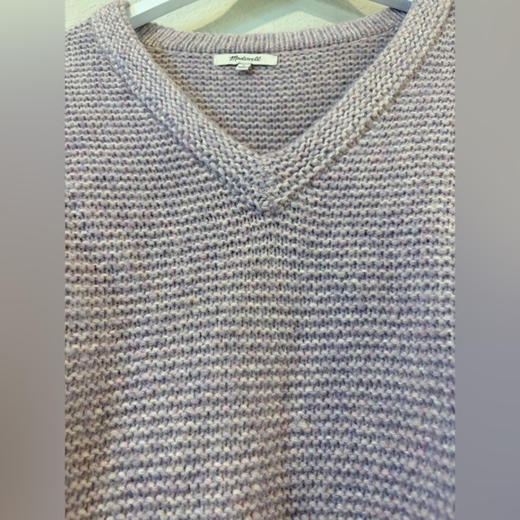Madewell Women’s Lavender Fringe-Sleeve Pullover Sweater - M - Picture 4 of 7